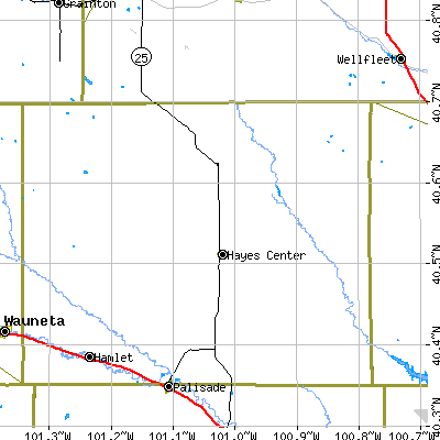 Zip code 69032 close-up map