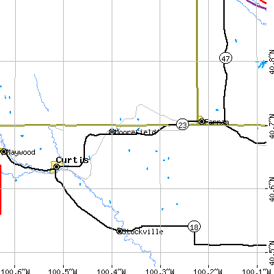 Zip code 69039 close-up map