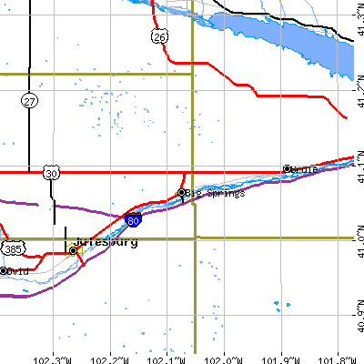 Zip code 69122 close-up map