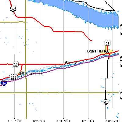 Zip code 69127 close-up map