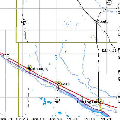 Zip code 69130 close-up map