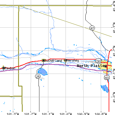 Zip code 69143 close-up map