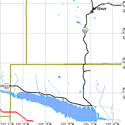 Zip code 69146 close-up map