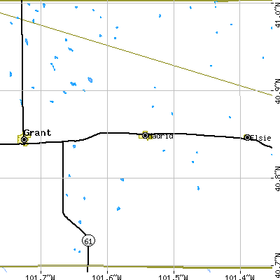 Zip code 69150 close-up map