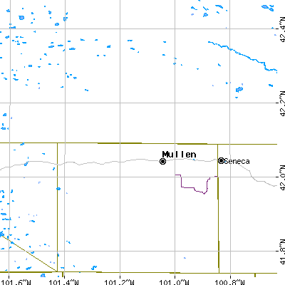 Zip code 69152 close-up map