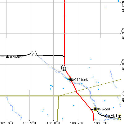 Zip code 69170 close-up map