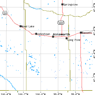 Zip code 69210 close-up map
