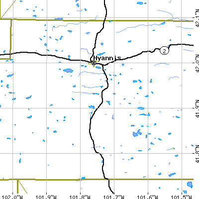Zip code 69350 close-up map