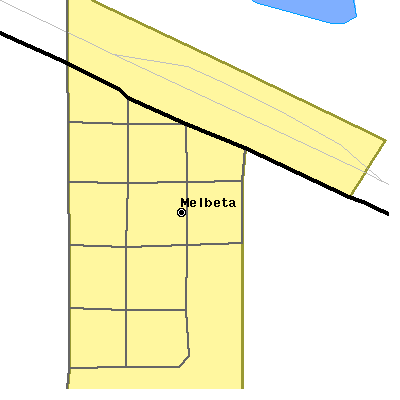 Zip code 69355 close-up map