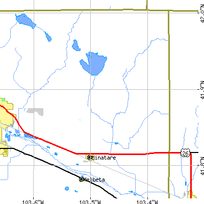 Zip code 69356 close-up map