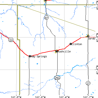 Zip code 69360 close-up map