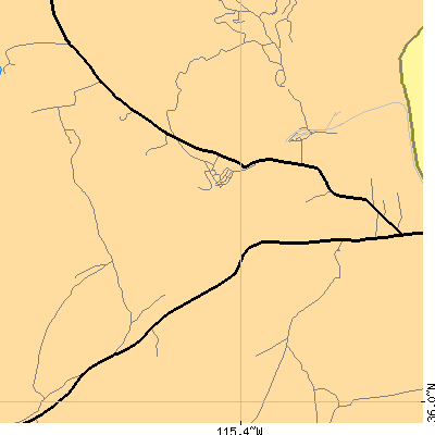 Zip code 89004 close-up map