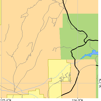Zip code 89011 close-up map