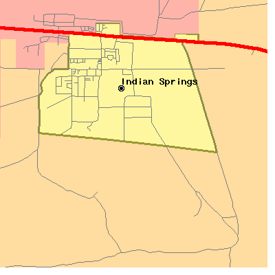 Zip code 89018 close-up map