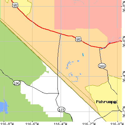 Zip code 89020 close-up map