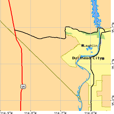 Zip code 89029 close-up map