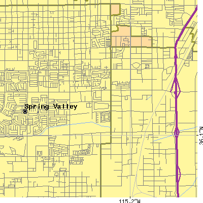 Zip code 89103 close-up map