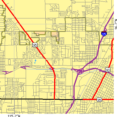 Zip code 89106 close-up map
