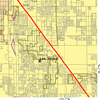 Zip code 89108 close-up map