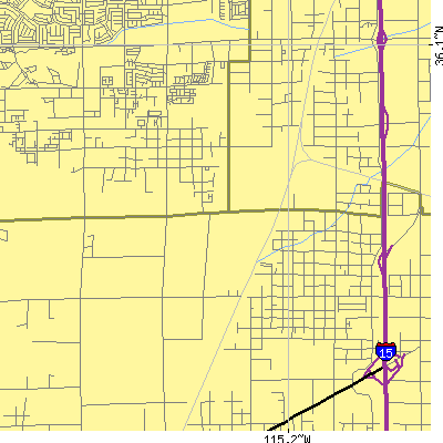 Zip code 89118 close-up map