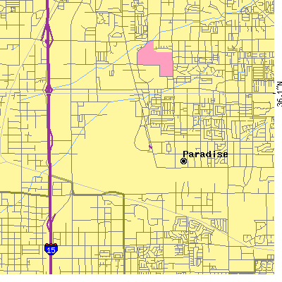 Zip code 89119 close-up map