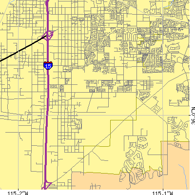 Zip code 89123 close-up map