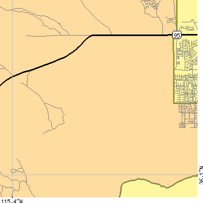 Zip code 89135 close-up map