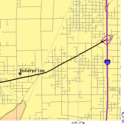 Zip code 89139 close-up map