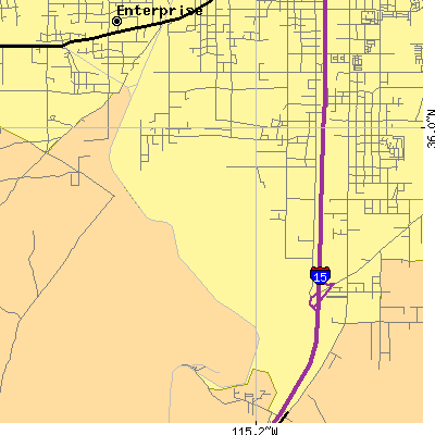 Zip code 89141 close-up map