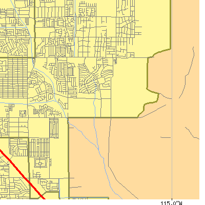 Zip code 89142 close-up map