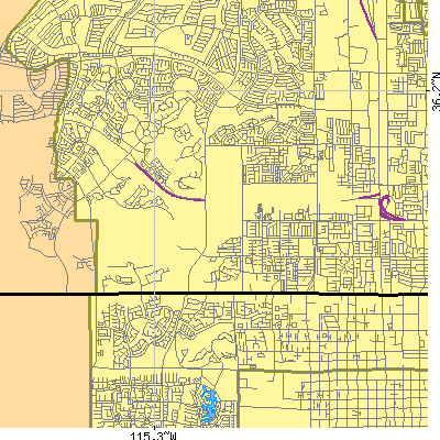Zip code 89145 close-up map