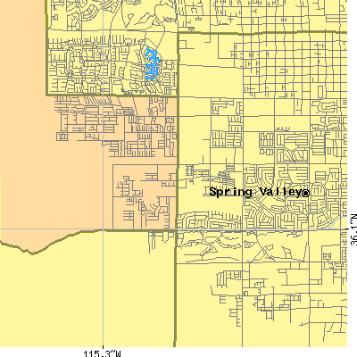 Zip code 89147 close-up map