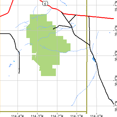 Zip code 89311 close-up map