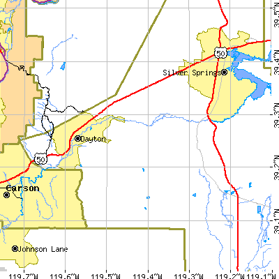 Zip code 89403 close-up map