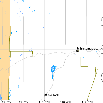 Zip code 89445 close-up map