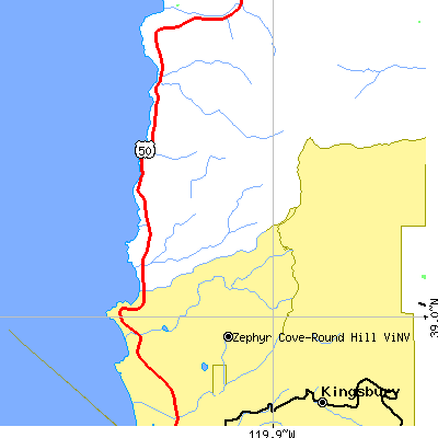 Zip code 89448 close-up map