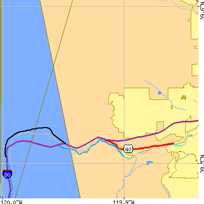 Zip code 89523 close-up map