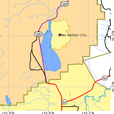 Zip code 89704 close-up map