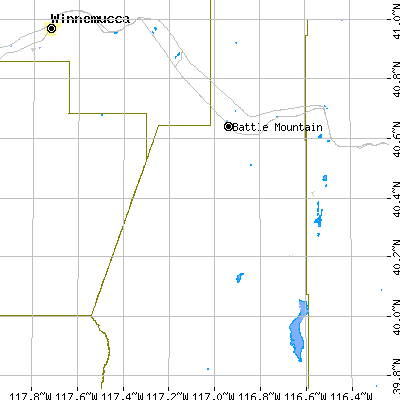 Zip code 89820 close-up map