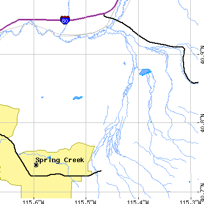 Zip code 89828 close-up map