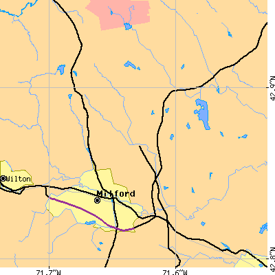 Zip code 03031 close-up map