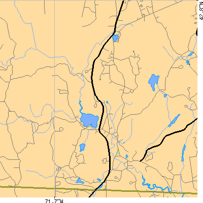 Zip code 03033 close-up map