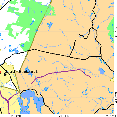 Zip code 03034 close-up map