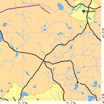 Zip code 03036 close-up map