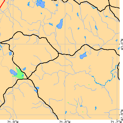 Zip code 03043 close-up map