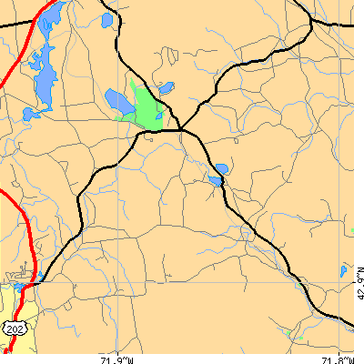 Zip code 03047 close-up map
