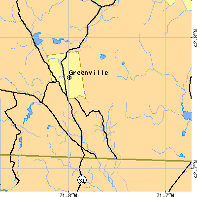 Zip code 03048 close-up map