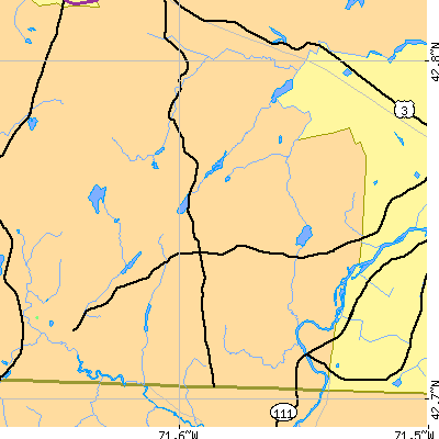 Zip code 03049 close-up map
