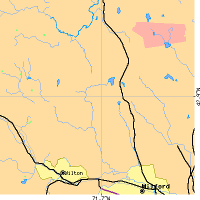 Zip code 03057 close-up map