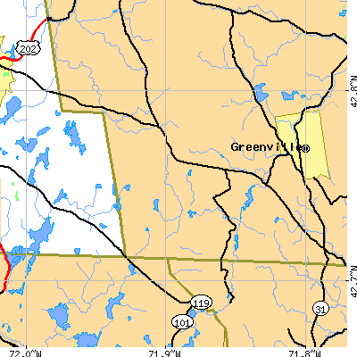 Zip code 03071 close-up map